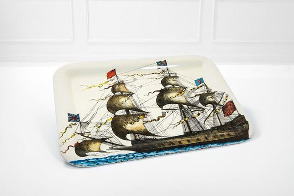 Piero Fornasetti : Vassoio della serie Veliero
M  - Asta Spring Design - Incanto Casa d'Aste e Galleria