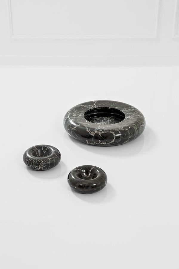 Sergio Asti : Tre ciotole 
Marmo. 
Prod. U  - Auction Spring Design - Incanto Casa d'Aste e Galleria
