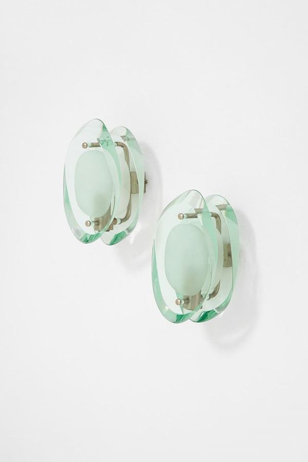 Max Ingrand : Due lampade da parete mod. 209  - Auction Spring Design - Incanto Casa d'Aste e Galleria