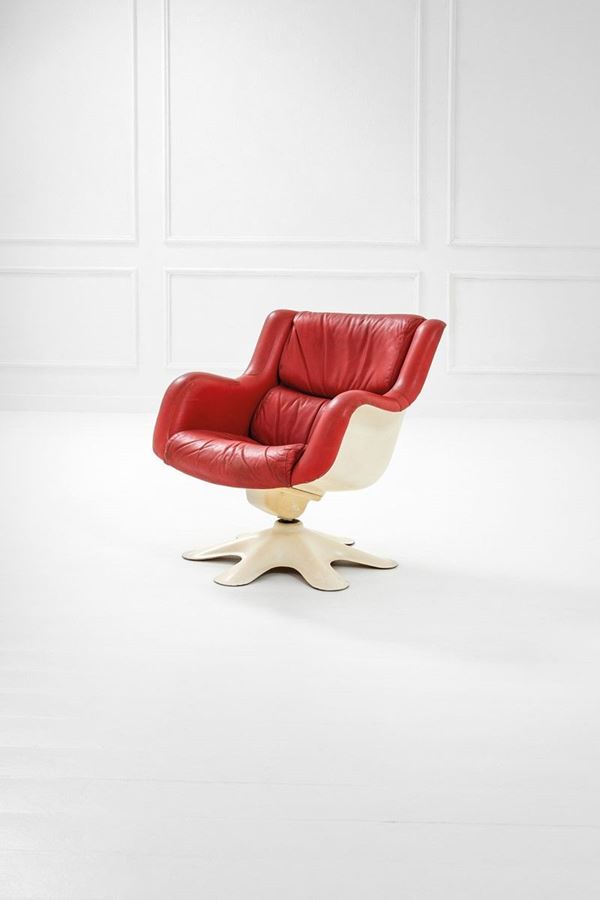 Yrjo Kukkapuro : Poltrona articolata e girevole  - Asta Spring Design - Incanto Casa d'Aste e Galleria