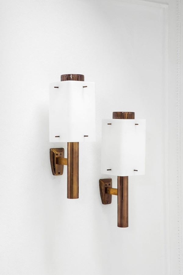 Stilnovo : Due lampade da parete
Ottone,  - Auction Spring Design - Incanto Casa d'Aste e Galleria