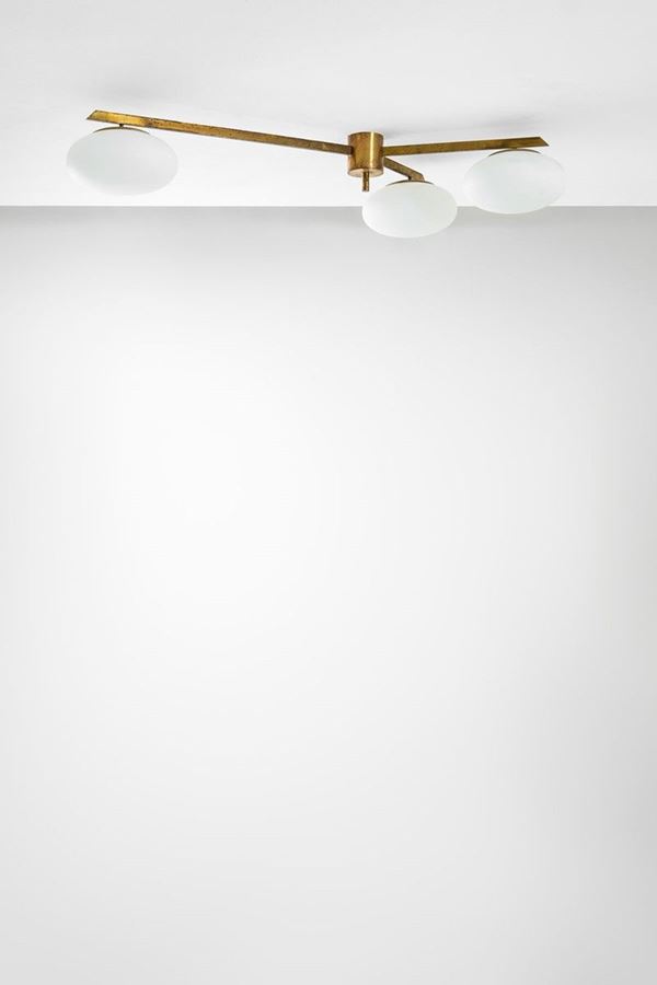 Angelo Lelii : Lampada a plafone mod. Tre Lun  - Auction Spring Design - Incanto Casa d'Aste e Galleria