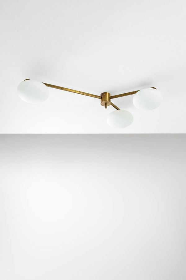 Angelo Lelii : Lampada a plafone mod. Tre Lun  - Auction Spring Design - Incanto Casa d'Aste e Galleria