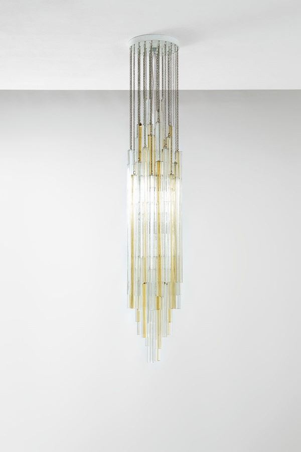Venini : Lampadario della serie Trilobo  - Asta Spring Design - Incanto Casa d'Aste e Galleria