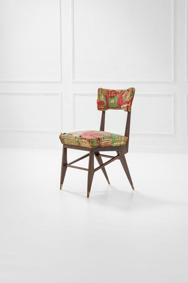 Studio B.B.P.R. (attr.) : Sedia 
Legno tinto, tessuto s  - Asta Spring Design - Incanto Casa d'Aste e Galleria
