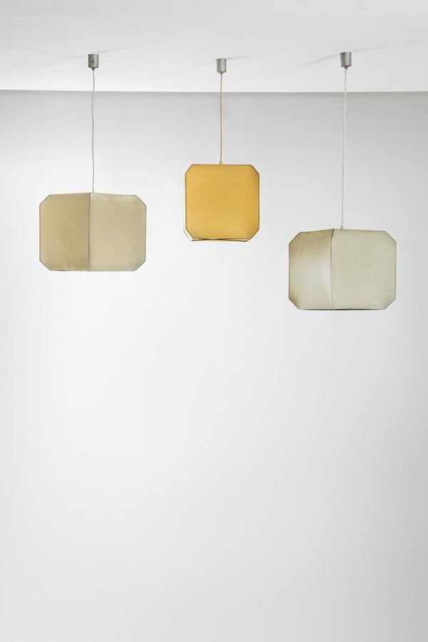 Bruno Munari : Tre lampade a sospensione mod.  - Asta Spring Design - Incanto Casa d'Aste e Galleria