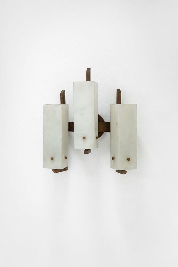 Stilnovo : Lampada da parete a tre lumi 
  - Asta Spring Design - Incanto Casa d'Aste e Galleria