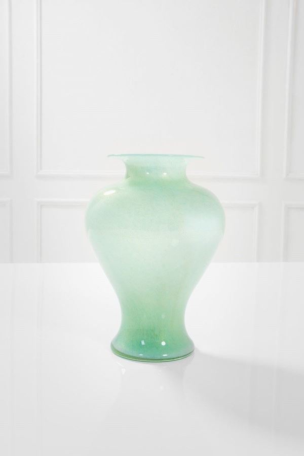 Barovier &amp; Toso : Vaso 
Vetro verde acquamarina  - Auction Spring Design - Incanto Casa d'Aste e Galleria
