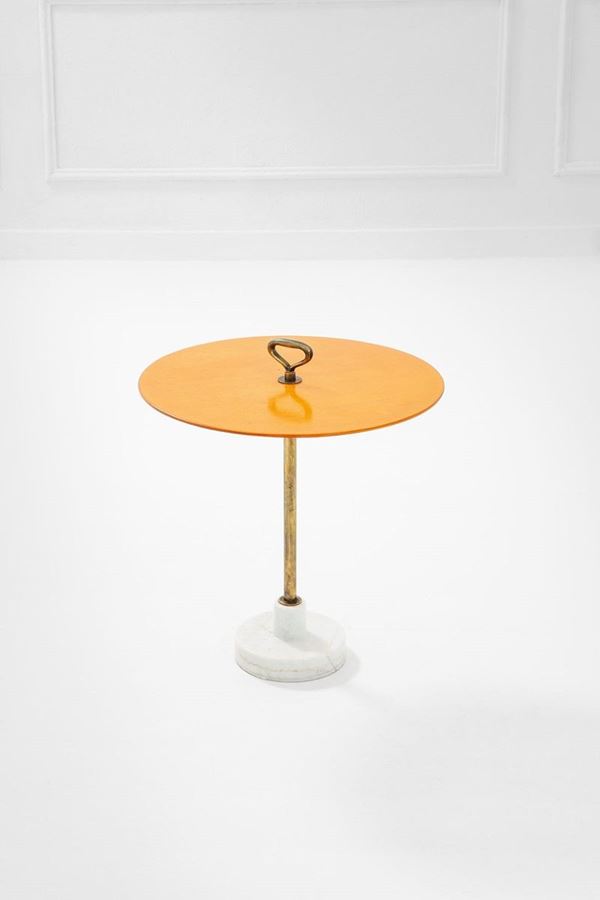 Corrado Corradi dell'Acqua : Gu&#233;ridon 
Ottone, marmo, legn  - Asta Spring Design - Incanto Casa d'Aste e Galleria