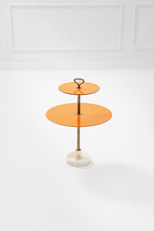 Corrado Corradi dell'Acqua : Gu&#233;ridon 
Ottone, marmo, legn  - Auction Spring Design - Incanto Casa d'Aste e Galleria