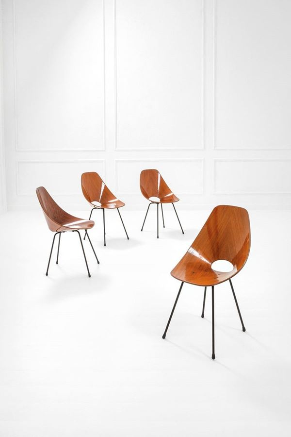 Vittorio Nobili : Quattro sedie mod. Medea
Comp  - Asta Spring Design - Incanto Casa d'Aste e Galleria