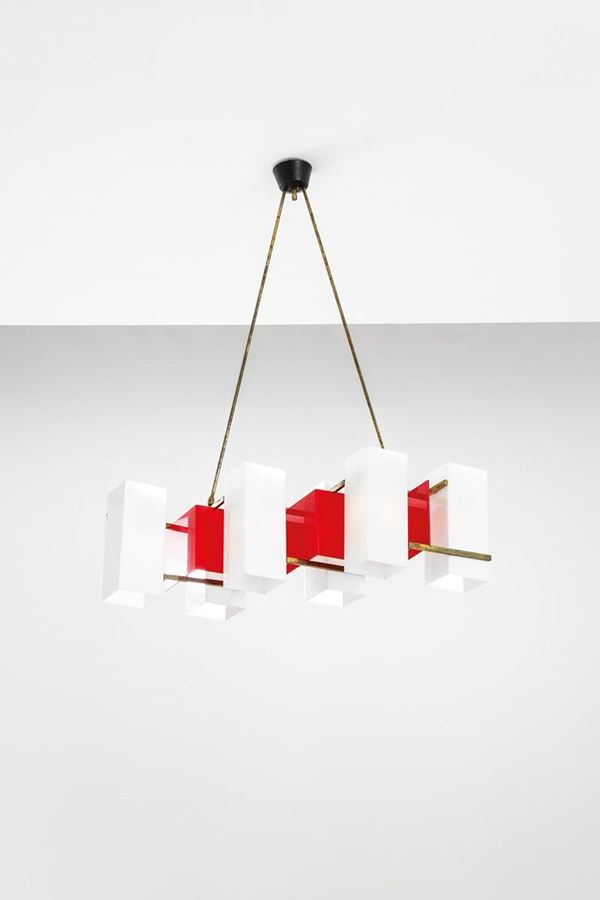 Stilux : Lampada a sospensione 
Ottone  - Asta Spring Design - Incanto Casa d'Aste e Galleria
