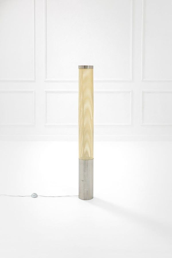 Gio Ponti : Lampada da terra 
Alluminio a  - Asta Spring Design - Incanto Casa d'Aste e Galleria