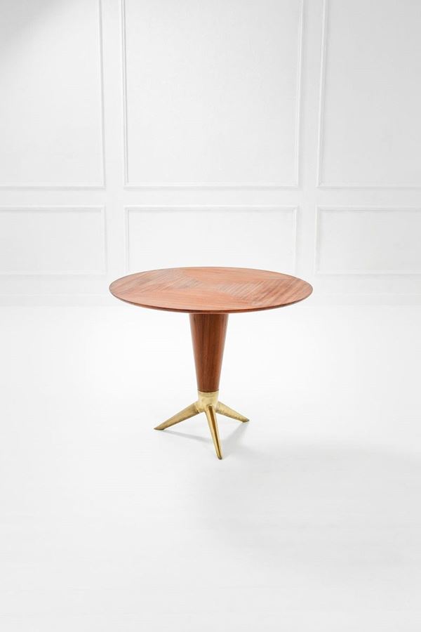 I.S.A. : Tavolo rotondo 
Legno, ottone  - Auction Spring Design - Incanto Casa d'Aste e Galleria