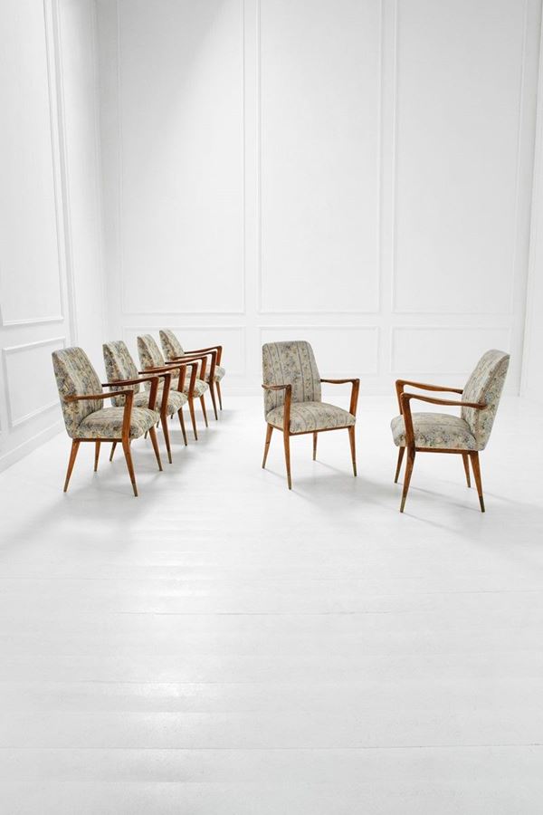 Scuola di Torino : Sei poltroncine
Legno, ottone  - Auction Spring Design - Incanto Casa d'Aste e Galleria