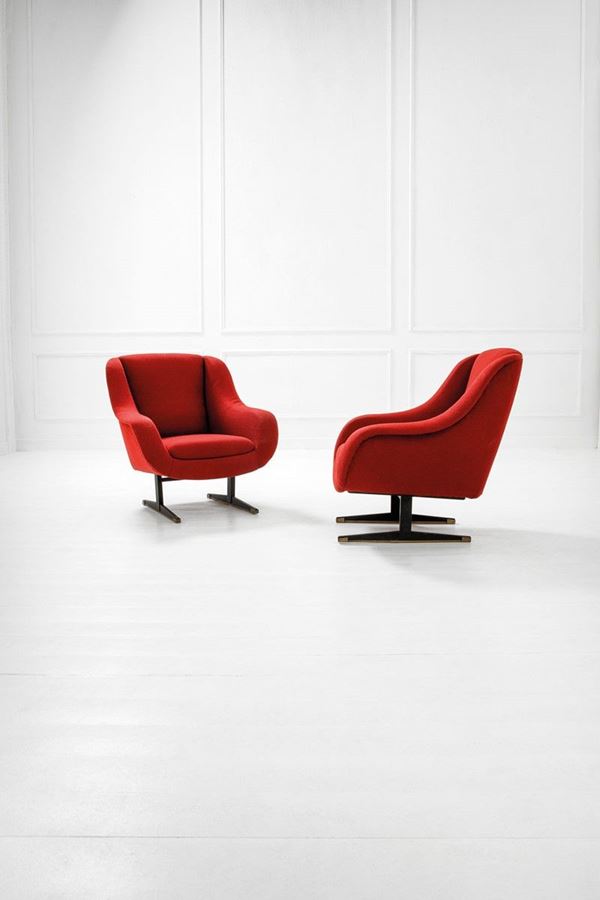 Maurice Calka : Due poltrone 
Legno, gommapiu  - Auction Spring Design - Incanto Casa d'Aste e Galleria