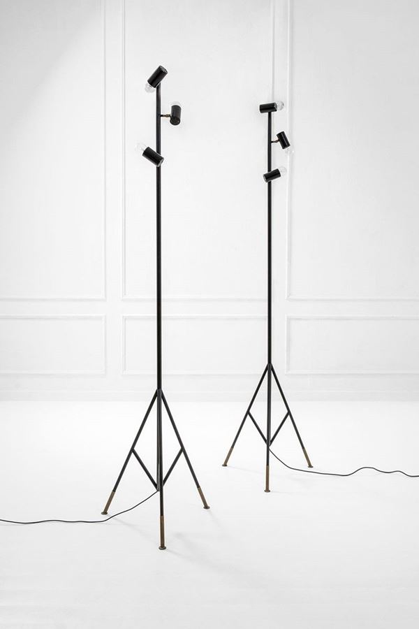 Due grandi lampade da terra a   - Asta Spring Design - Incanto Casa d'Aste e Galleria