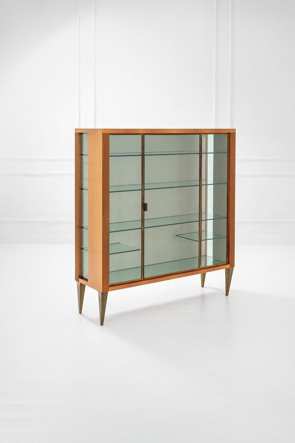 Melchiorre Bega : Mobile vetrina
Legno, ottone,  - Asta Spring Design - Incanto Casa d'Aste e Galleria