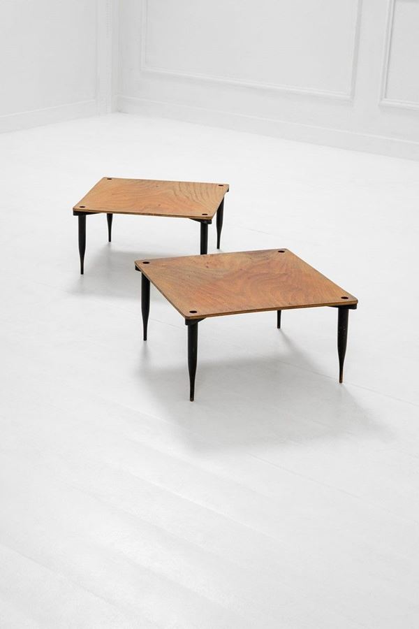 Vico Magistretti : Due tavolini impilabili 
Mult  - Auction Spring Design - Incanto Casa d'Aste e Galleria