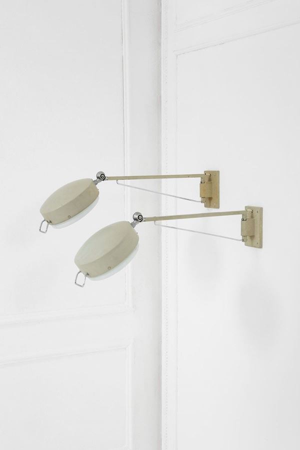 Stilnovo : Due lampade da parete a bracci  - Asta Spring Design - Incanto Casa d'Aste e Galleria