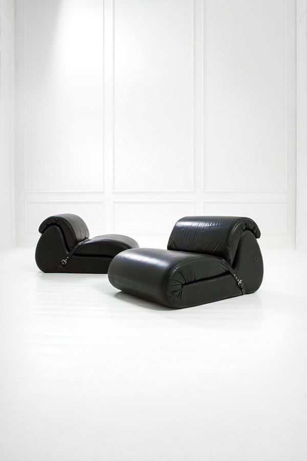 Giancarlo Catalano, Umberto Piretti : Due poltrone trasformabili in   - Auction Spring Design - Incanto Casa d'Aste e Galleria