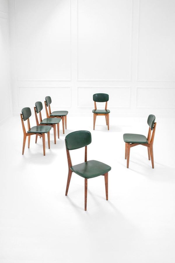 Ico Parisi : Sei sedie mod. 691
Legno, com  - Asta Spring Design - Incanto Casa d'Aste e Galleria