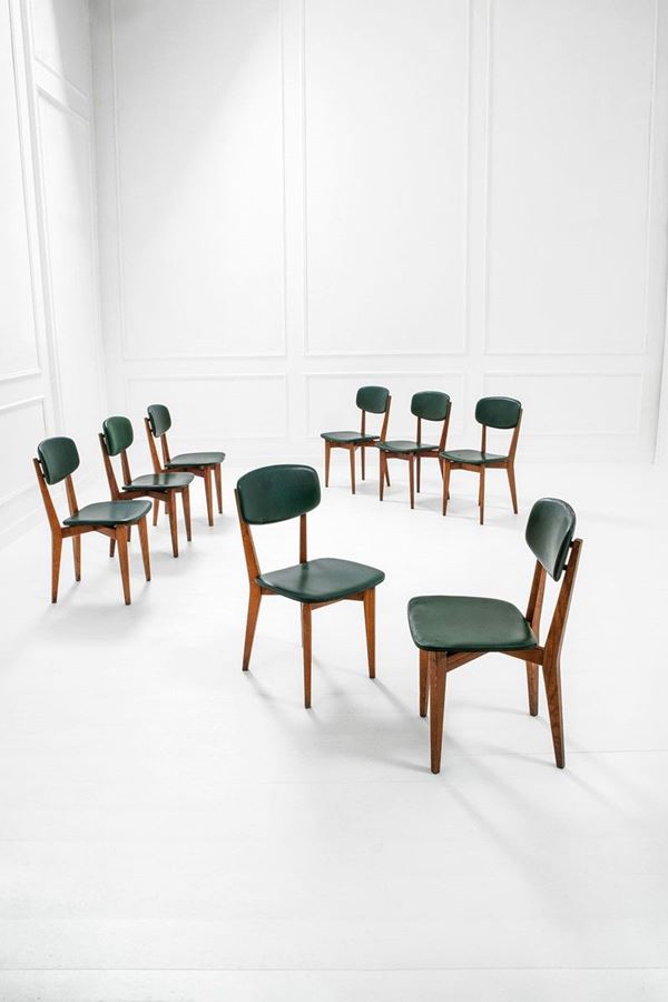 Ico Parisi : Otto sedie mod. 691
Legno, co  - Asta Spring Design - Incanto Casa d'Aste e Galleria