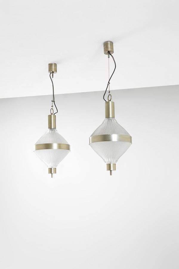 Studio B.B.P.R. : Due lampade a sospensione mod.  - Auction Spring Design - Incanto Casa d'Aste e Galleria