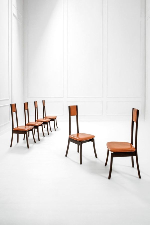 Angelo Mangiarotti : Sei sedie della serie Programm  - Asta Spring Design - Incanto Casa d'Aste e Galleria