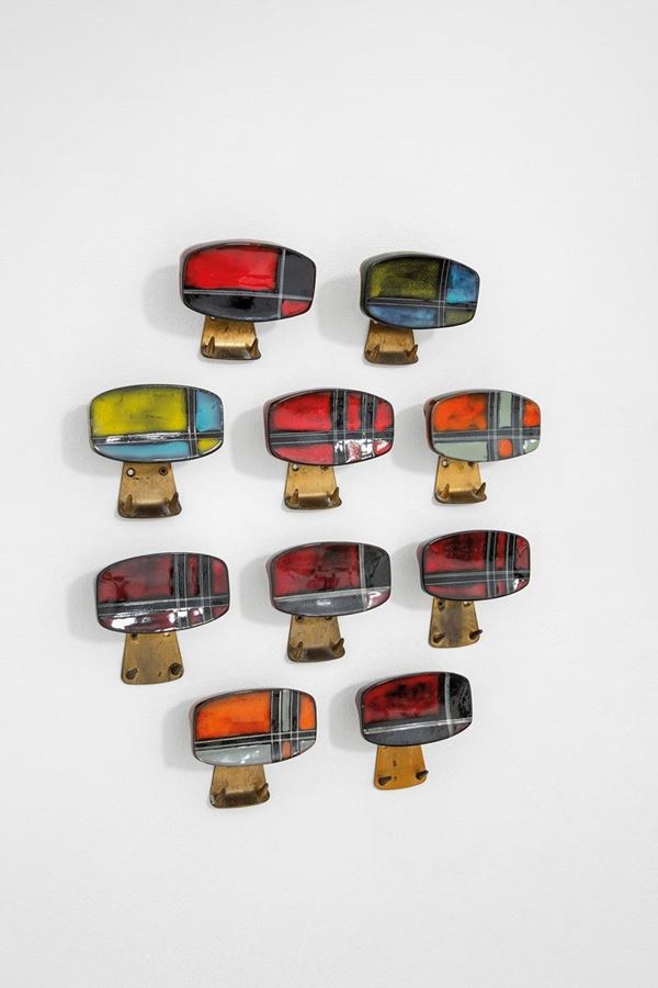 Dieci appendiabiti
Ottone, sm  - Auction Spring Design - Incanto Casa d'Aste e Galleria