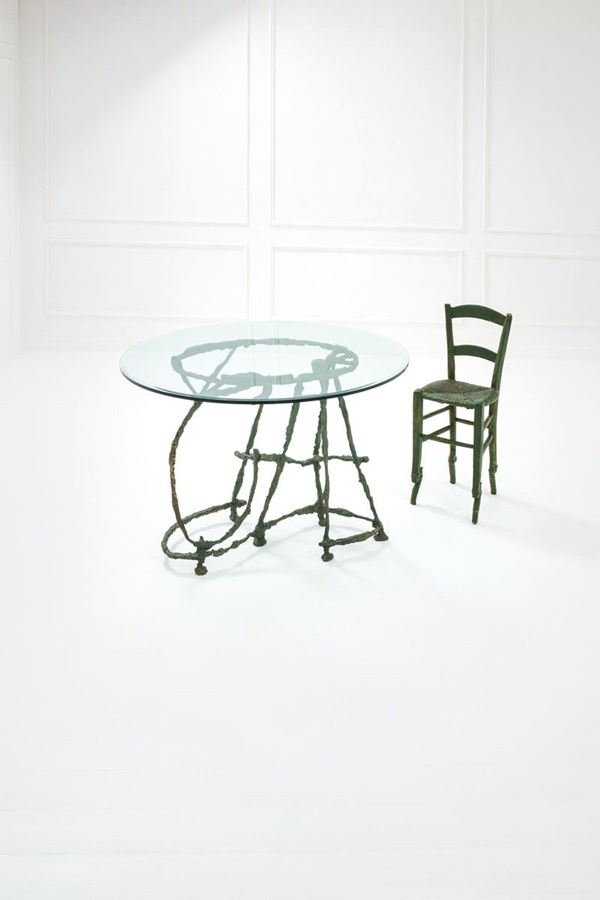 Sandro Chia (Alessandro Coticchia) : NO ASTA - Sedia e tavolo S. Ch  - Auction Spring Design - Incanto Casa d'Aste e Galleria