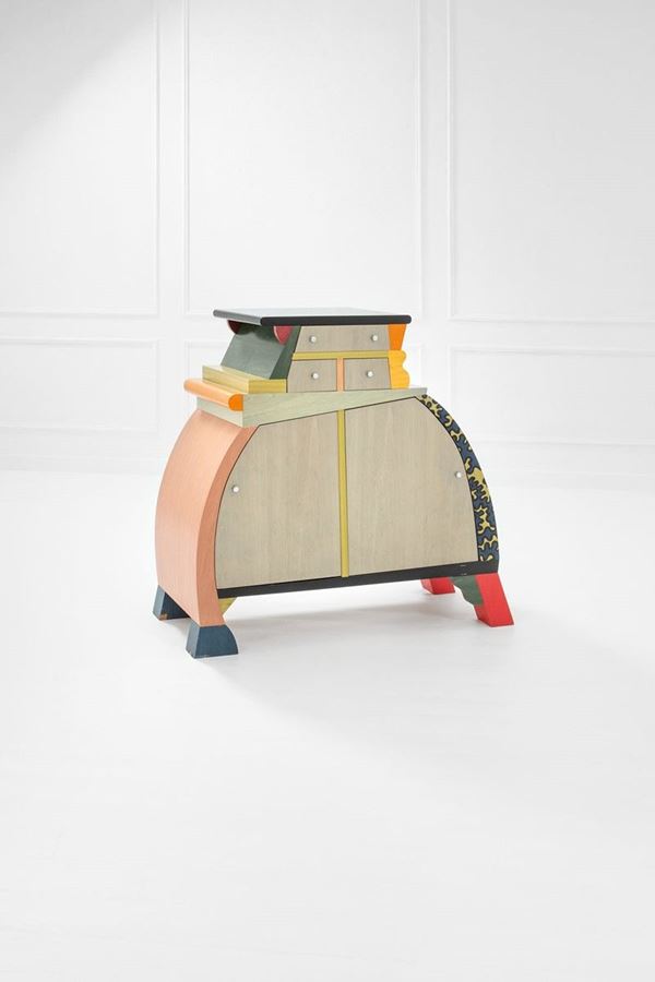 George Sowden : Mobile a due sportelli e tre c  - Asta Spring Design - Incanto Casa d'Aste e Galleria