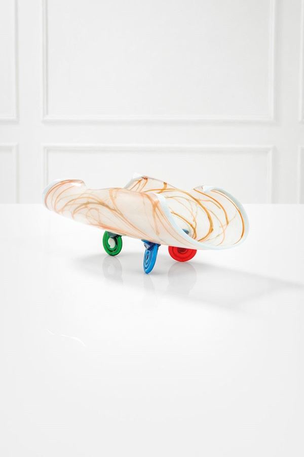Cestino in vetro di Murano  - Asta Arte + Design + Interior - Incanto Casa d'Aste e Galleria