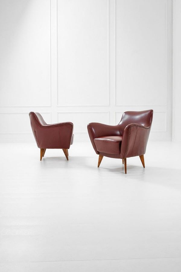 Guglielmo Veronesi : Due poltrone mod. Perla 
Legn  - Asta Spring Design - Incanto Casa d'Aste e Galleria