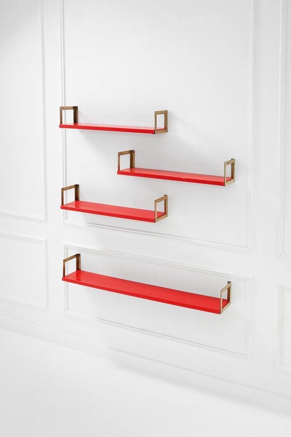 La Permanente Mobili Cant&#249; : Quattro mensole 
Legno laccat  - Asta Spring Design - Incanto Casa d'Aste e Galleria