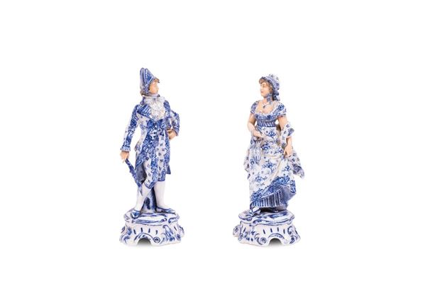 Coppia di personaggi in porcel  - Asta Antiquariato - Incanto Casa d'Aste e Galleria