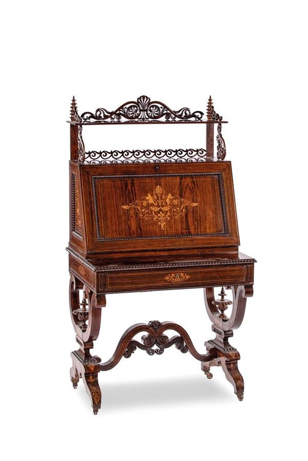 Scrittoio da centro, lastronat  - Asta Antiquariato - Incanto Casa d'Aste e Galleria