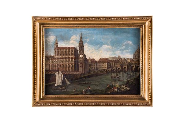 Dipinto raffigurante veduta de  - Asta Antiquariato - Incanto Casa d'Aste e Galleria