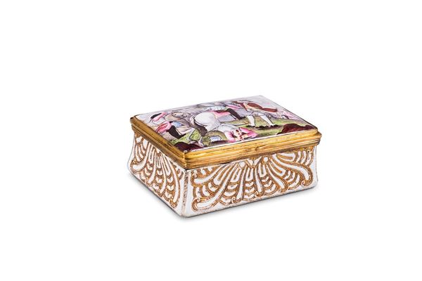 Tabacchiera in smalto con deco