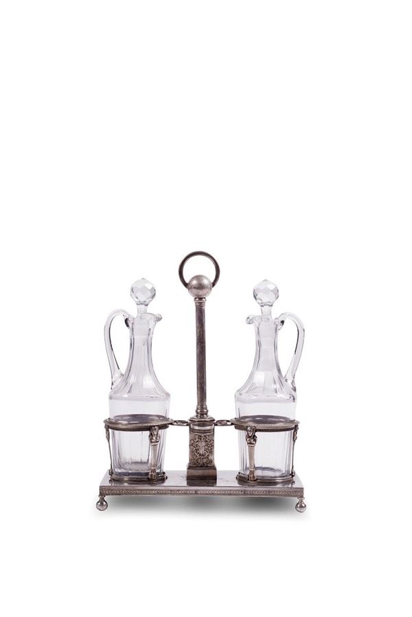 Acetoliera e oliera in argento  - Asta Antiquariato - Incanto Casa d'Aste e Galleria