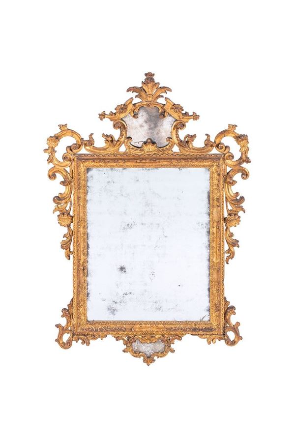 Specchiera con cornice in legn  - Auction Antiquariato - Incanto Casa d'Aste e Galleria