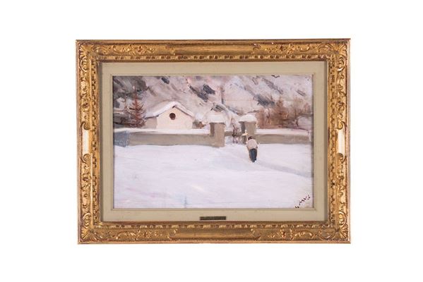 Italo Mus : Via Crucis
Olio su compensato  - Asta Antiquariato - Incanto Casa d'Aste e Galleria