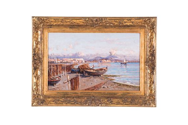 Giuseppe Carelli : Mergellina, Napoli dal mare
O  - Asta Antiquariato - Incanto Casa d'Aste e Galleria