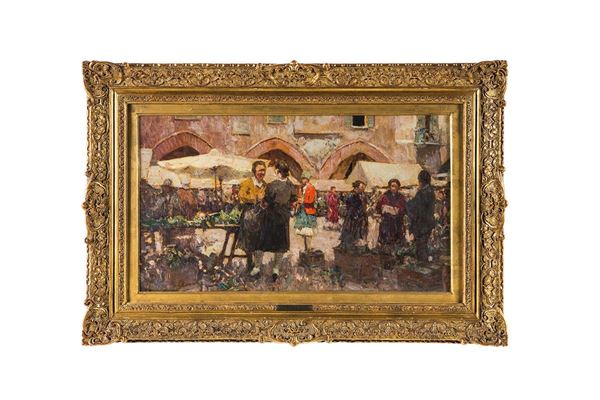 Alessandro Lupo : Mercato
1935
Olio su tela fi  - Auction Antiquariato - Incanto Casa d'Aste e Galleria