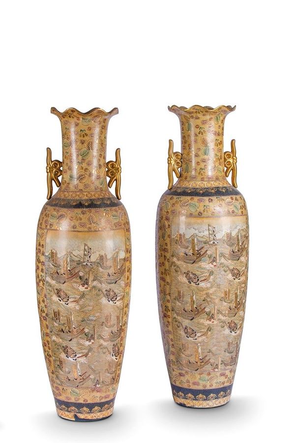 Coppia di grandi vasi in porce  - Asta Antiquariato - Incanto Casa d'Aste e Galleria
