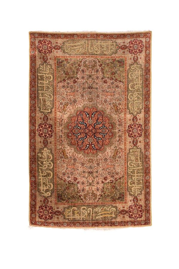 Raro tappeto Koum Kapi in seta  - Asta Antiquariato - Incanto Casa d'Aste e Galleria