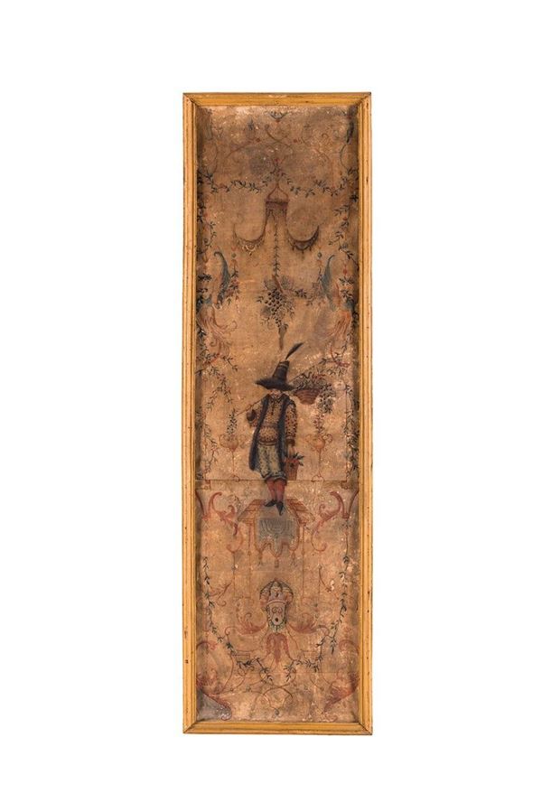 Coppia di pannelli dipinti a m  - Asta Antiquariato - Incanto Casa d'Aste e Galleria