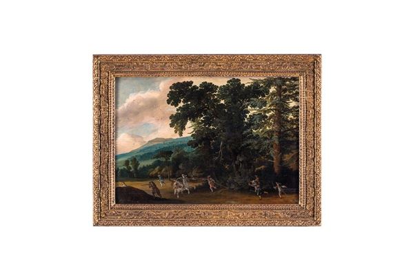 Pittore fiammingo 
Paesaggio   - Asta Antiquariato - Incanto Casa d'Aste e Galleria