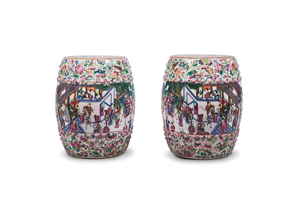 Coppia di sgabelli da giardino  - Asta Antiquariato - Incanto Casa d'Aste e Galleria