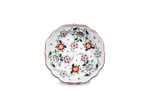 Grande piatto in maiolica deco